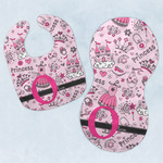 Princess Baby Bib & Burp Set w/ Name and Initial