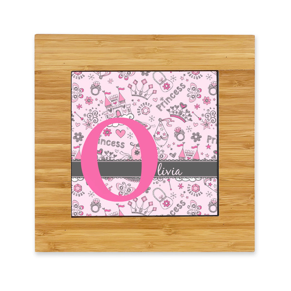 Custom Princess Bamboo Trivet with Ceramic Tile Insert (Personalized)