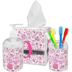 Princess Acrylic Bathroom Accessories Set w/ Name and Initial