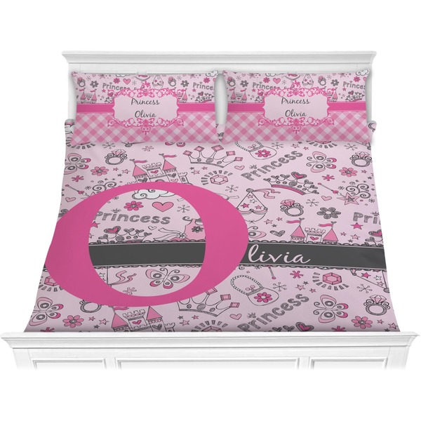 Custom Princess Comforter Set - King (Personalized)