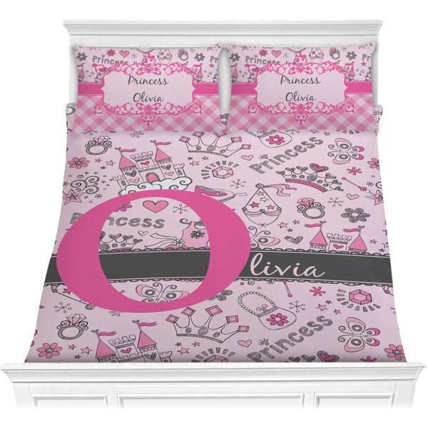 Custom Princess Comforter Set - Full / Queen (Personalized)
