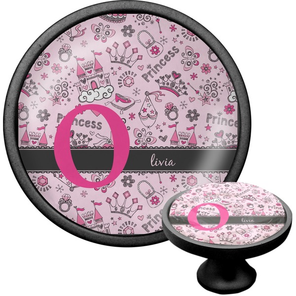 Custom Princess Cabinet Knob (Black) (Personalized)