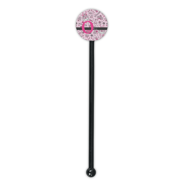 Princess Black Plastic 5.5" Stir Stick - Round - Single Stick