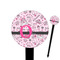 Princess 6" Round Plastic Food Picks - Black - Double Sided (Personalized)