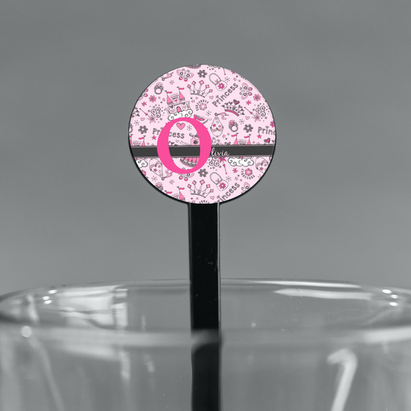 Princess Black Plastic 7" Stir Stick - Round - Main