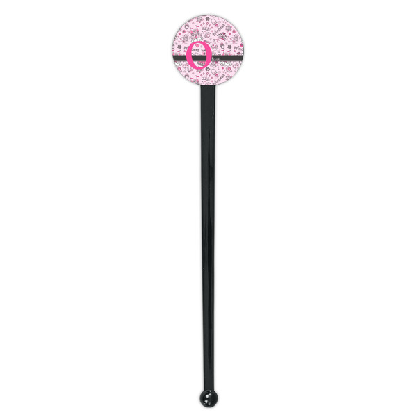 Princess Black Plastic 7" Stir Stick - Round - Single Stick