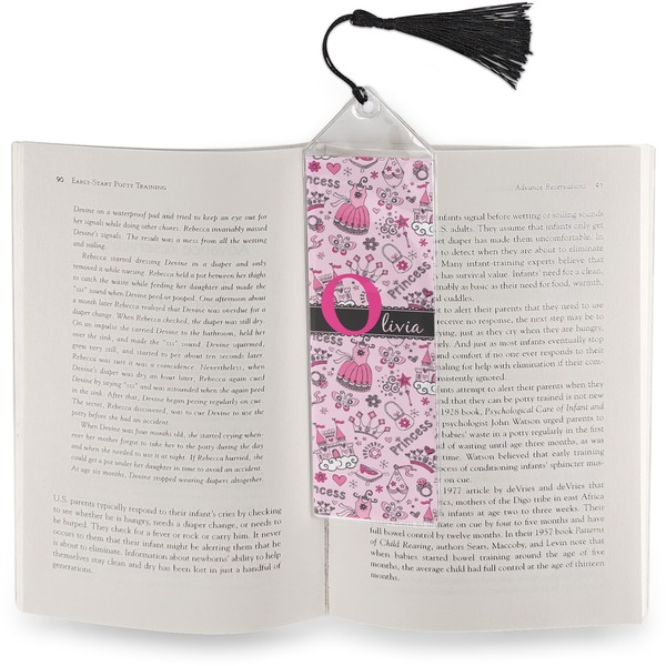 Princess Bookmark with tassel - In book