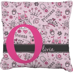 Princess Faux-Linen Throw Pillow 18" (Personalized)