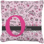 Princess Faux-Linen Throw Pillow 20" (Personalized)