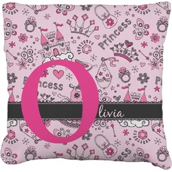 Princess Faux-Linen Throw Pillow 20" (Personalized)