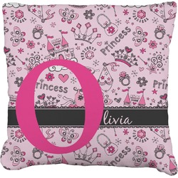 Princess Faux-Linen Throw Pillow (Personalized)