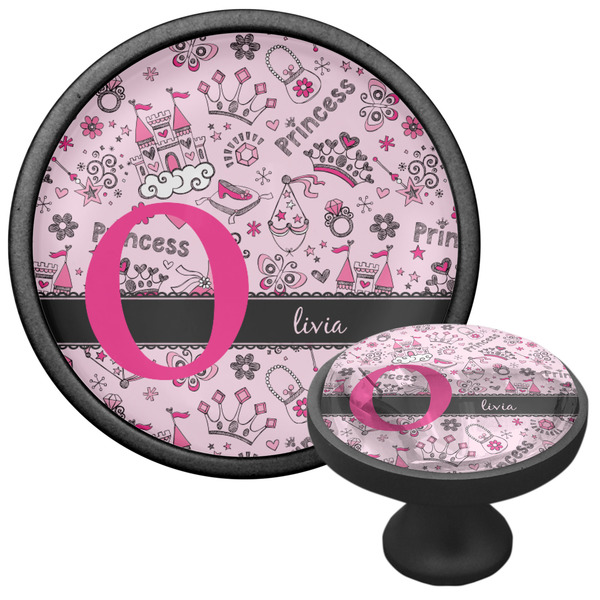 Princess Cabinet Knob - Black - Multi Angle