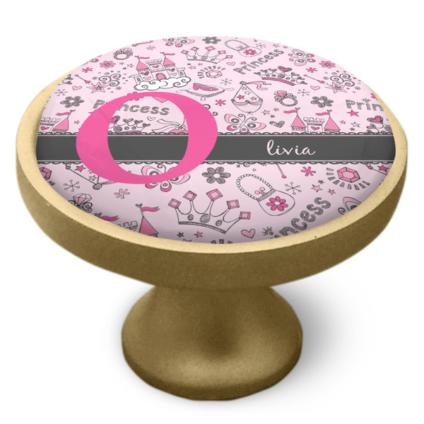 Princess Cabinet Knob - Gold - Side