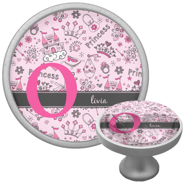 Custom Princess Cabinet Knob (Silver) (Personalized)