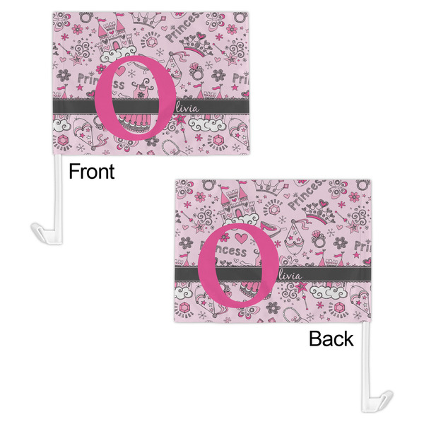 Princess Car Flag - 11" x 8" - Front & Back View