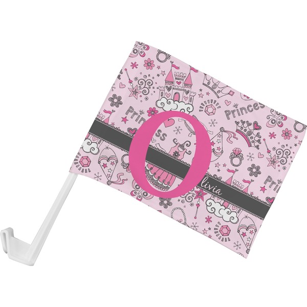 Custom Princess Car Flag - Small w/ Name and Initial