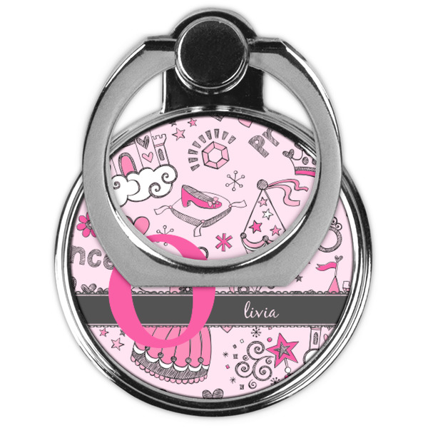 Princess Cell Phone Ring Stand & Holder - Front (Collapsed)