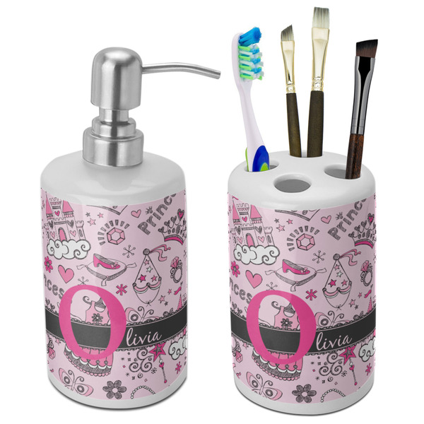Custom Princess Ceramic Bathroom Accessories Set (Personalized)