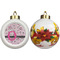 Princess Ceramic Christmas Ornament - Poinsettias (APPROVAL)