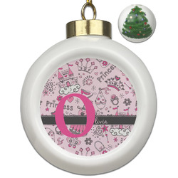 Princess Ceramic Ball Ornament - Christmas Tree (Personalized)