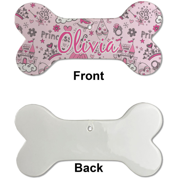 Princess Ceramic Flat Ornament - Bone Front & Back Single Print (APPROVAL)