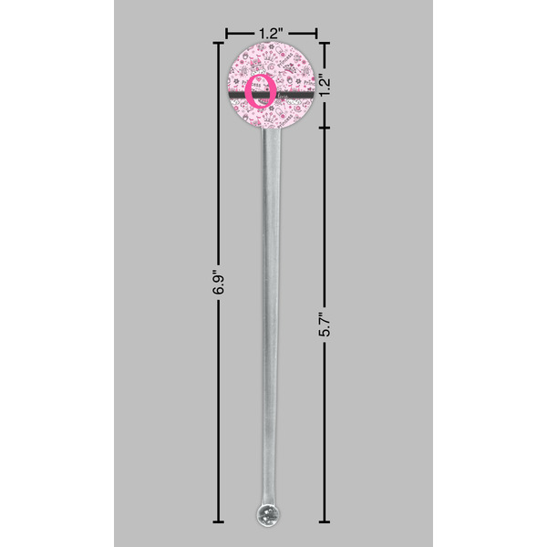 Princess Clear Plastic 7" Stir Stick - Round - Dimensions