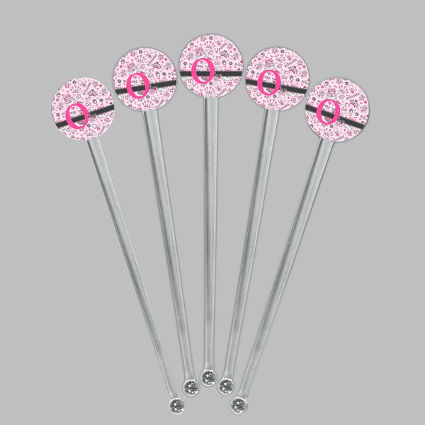 Princess Clear Plastic 7" Stir Stick - Round - Fan View