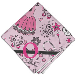 Princess Cloth Dinner Napkin - Single w/ Name and Initial