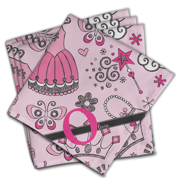 Custom Princess Cloth Napkins (Set of 4) (Personalized)