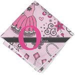 Princess Cloth Cocktail Napkin - Single w/ Name and Initial