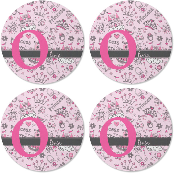 Princess Coaster Round Rubber Back - Apvl