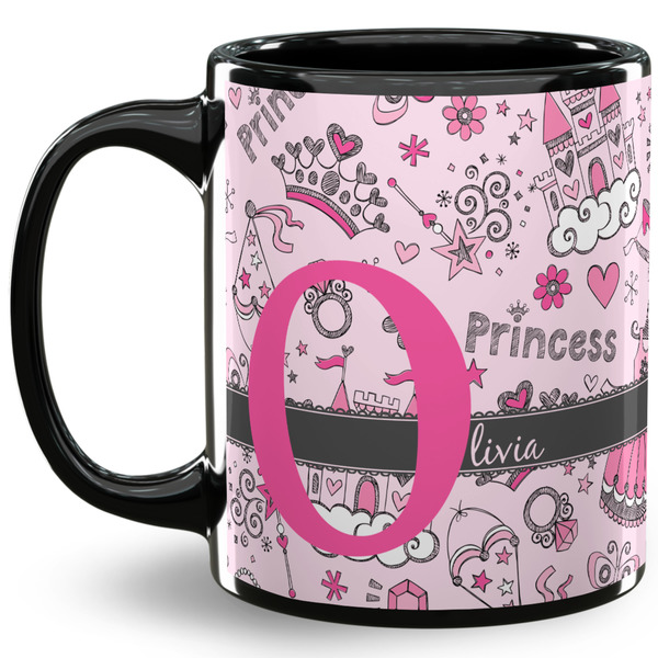 Custom Princess 11 Oz Coffee Mug - Black (Personalized)