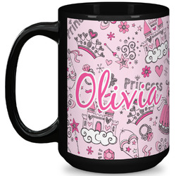 Princess 15 Oz Coffee Mug - Black (Personalized)