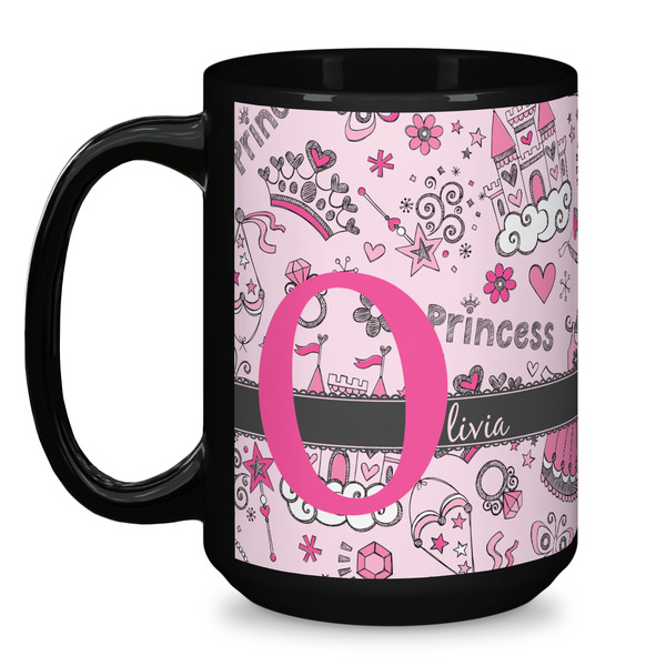 Princess Coffee Mug - 15 oz - Black