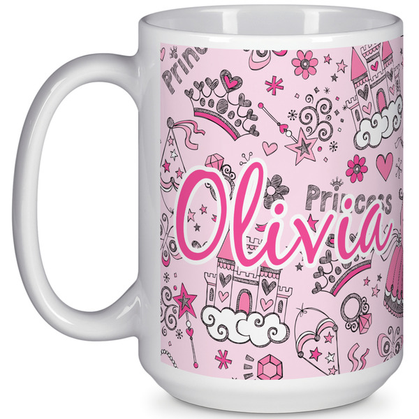 Custom Princess 15 Oz Coffee Mug - White (Personalized)