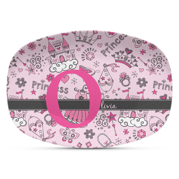 Custom Princess Plastic Platter - Microwave & Oven Safe Composite Polymer (Personalized)
