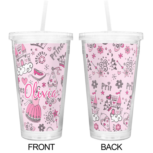 Princess Double Wall Tumbler with Straw - Approval
