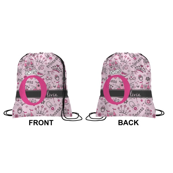 Princess Drawstring Backpack Front & Back Medium
