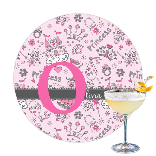 Custom Princess Printed Drink Topper - 3.25" (Personalized)