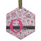 Princess Frosted Glass Ornament - Hexagon