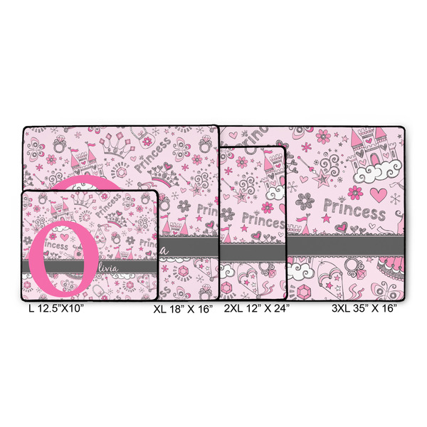 Princess Gaming Mats - SIZE CHART