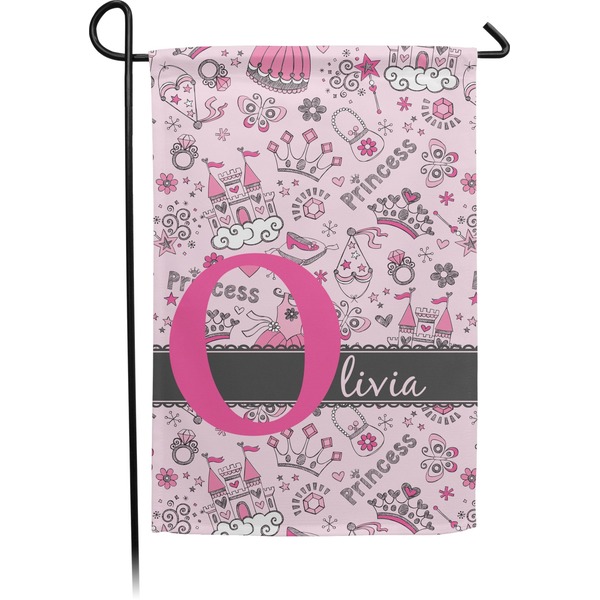 Custom Princess Small Garden Flag - Double Sided w/ Name and Initial