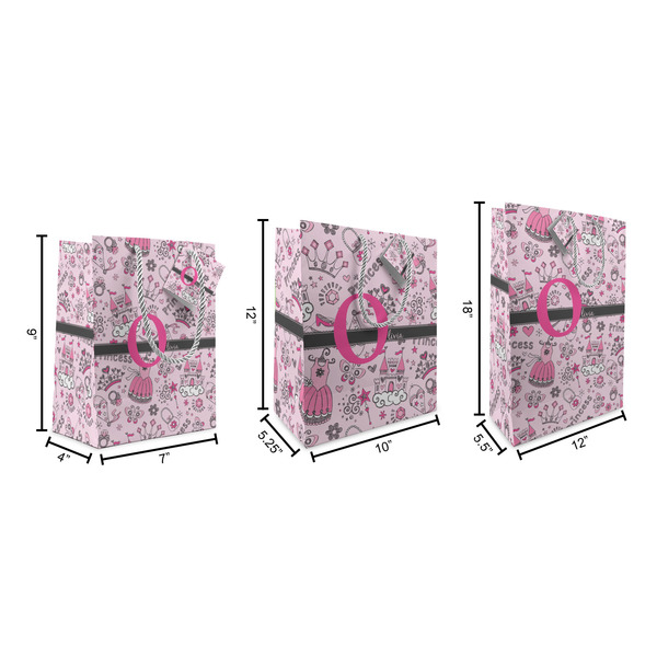 Princess Gift Bags - All Sizes - Dimensions