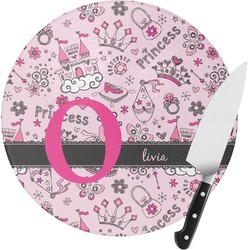Princess Round Glass Cutting Board (Personalized)