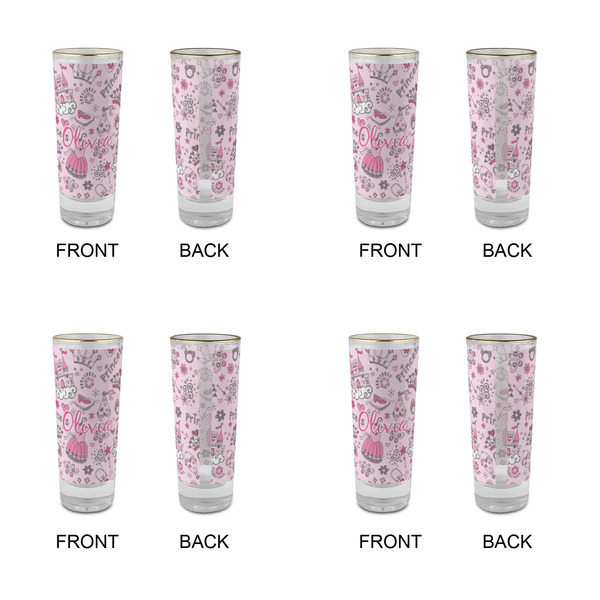 Princess Glass Shot Glass - 2 oz - Set of 4 - APPROVAL