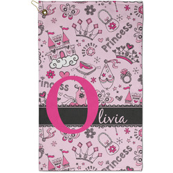 Princess Golf Towel - Poly-Cotton Blend - Small w/ Name and Initial
