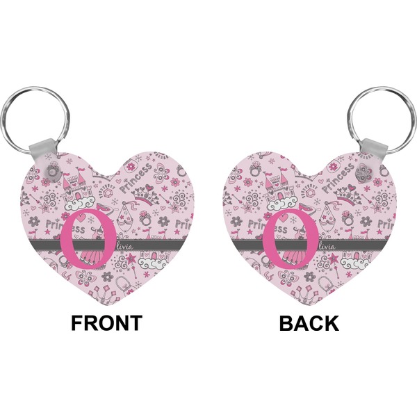 Princess Heart Keychain (Front + Back)