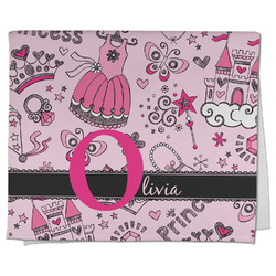 Princess Kitchen Towel - Poly Cotton w/ Name and Initial