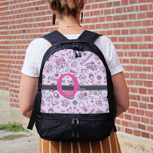 Princess Large Backpack - Black - On Back