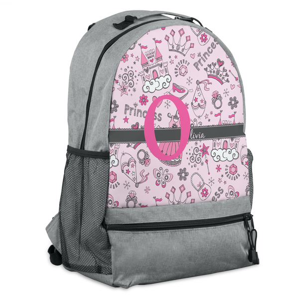 Custom Princess Backpack - Grey (Personalized)